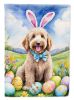 Goldendoodle Easter Egg Hunt House Flag Large Porch Sleeve Pole Decorative Outside Yard Banner Artwork Wall Hanging, Polyester, House Size, Multicolor