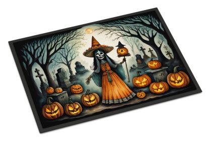 NEW La Llorona Skeleton Spooky Halloween Doormat Front Door Mat Indoor Outdoor Rugs for Entryway, Non Slip Washable Low Pile, 18H X 27W