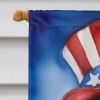 Bernese Mountain Dog Patriotic American House Flag Large Porch Sleeve Pole Decorative Outside Yard Banner Artwork Wall Hanging, Polyester, House Size