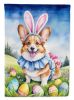 Corgi Easter Egg Hunt House Flag Large Porch Sleeve Pole Decorative Outside Yard Banner Artwork Wall Hanging, Polyester, House Size, Multicolor