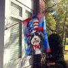 Havanese Patriotic American House Flag Large Porch Sleeve Pole Decorative Outside Yard Banner Artwork Wall Hanging, Polyester, House Size, Multicolor
