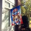 English Foxhound Patriotic American House Flag Large Porch Sleeve Pole Decorative Outside Yard Banner Artwork Wall Hanging, Polyester, House Size