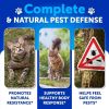 Flea Treatment for Cats Natural Flea and Tick Prevention Supplement for Cats Kittens Chewable Daily Oral Pills with Vitamins 135 Soft Chews Skin & Coa