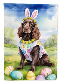 Boykin Spaniel Easter Egg Hunt House Flag Large Porch Sleeve Pole Decorative Outside Yard Banner Artwork Wall Hanging, Polyester, House Size