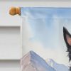 Belgian Sheepdog Cowboy Welcome House Flag Large Porch Sleeve Pole Decorative Outside Yard Banner Artwork Wall Hanging, Polyester, House Size