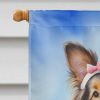 Sheltie Easter Egg Hunt House Flag Large Porch Sleeve Pole Decorative Outside Yard Banner Artwork Wall Hanging, Polyester, House Size, Multicolor