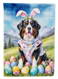 Bernese Mountain Dog Easter Egg Hunt House Flag Large Porch Sleeve Pole Decorative Outside Yard Banner Artwork Wall Hanging, Polyester, House Size