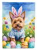 Norwich Terrier Easter Egg Hunt House Flag Large Porch Sleeve Pole Decorative Outside Yard Banner Artwork Wall Hanging, Polyester, House Size