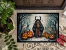NEW Krampus The Christmas Demon Spooky Halloween Doormat Front Door Mat Indoor Outdoor Rugs for Entryway, Non Slip Washable Low Pile, 18H X 27W