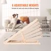 Dog Ramp, Folding Pet Ramp for Bed, Adjustable Dog Ramp for Small, Large, Old Dogs & Cats, Wooden Pet Ramp with 41.3" Long Ramp