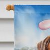 Rhodesian Ridgeback Easter Egg Hunt House Flag Large Porch Sleeve Pole Decorative Outside Yard Banner Artwork Wall Hanging, Polyester, House Size