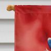 Kuvasz Patriotic American House Flag Large Porch Sleeve Pole Decorative Outside Yard Banner Artwork Wall Hanging, Polyester, House Size, Multicolor