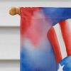 Welsh Springer Spaniel Patriotic American House Flag Large Porch Sleeve Pole Decorative Outside Yard Banner Artwork Wall Hanging, Polyester