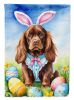 Sussex Spaniel Easter Egg Hunt House Flag Large Porch Sleeve Pole Decorative Outside Yard Banner Artwork Wall Hanging, Polyester, House Size
