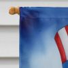 English Foxhound Patriotic American House Flag Large Porch Sleeve Pole Decorative Outside Yard Banner Artwork Wall Hanging, Polyester, House Size