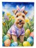 Lakeland Terrier Easter Egg Hunt House Flag Large Porch Sleeve Pole Decorative Outside Yard Banner Artwork Wall Hanging, Polyester, House Size