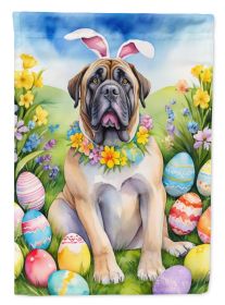 Mastiff Easter Egg Hunt House Flag Large Porch Sleeve Pole Decorative Outside Yard Banner Artwork Wall Hanging, Polyester, House Size, Multicolor (Default: Default)