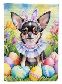 Chihuahua Easter Egg Hunt House Flag Large Porch Sleeve Pole Decorative Outside Yard Banner Artwork Wall Hanging, Polyester, House Size, Multicolor (Default: Default)
