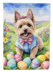 Cairn Terrier Easter Egg Hunt House Flag Large Porch Sleeve Pole Decorative Outside Yard Banner Artwork Wall Hanging, Polyester, House Size (Default: Default)