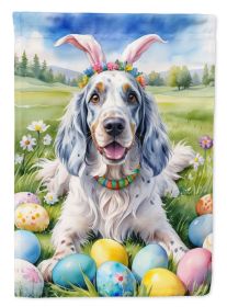 English Setter Easter Egg Hunt House Flag Large Porch Sleeve Pole Decorative Outside Yard Banner Artwork Wall Hanging, Polyester, House Size (Default: Default)