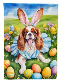 Cavalier Spaniel Easter Egg Hunt House Flag Large Porch Sleeve Pole Decorative Outside Yard Banner Artwork Wall Hanging, Polyester, House Size (Default: Default)