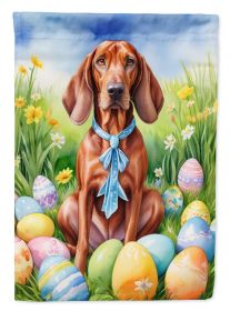 Redbone Coonhound Easter Egg Hunt House Flag Large Porch Sleeve Pole Decorative Outside Yard Banner Artwork Wall Hanging, Polyester, House Size (Default: Default)