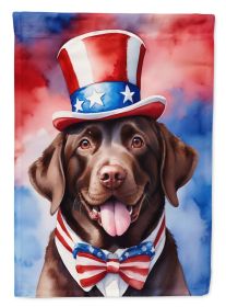 Labrador Retriever Patriotic American House Flag Large Porch Sleeve Pole Decorative Outside Yard Banner Artwork Wall Hanging, Polyester, House Size (Default: Default)