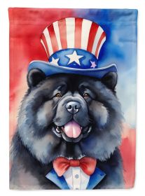 Chow Chow Patriotic American House Flag Large Porch Sleeve Pole Decorative Outside Yard Banner Artwork Wall Hanging, Polyester, House Size, Multicolor (Default: Default)