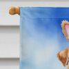 Wheaten Terrier Easter Egg Hunt House Flag Large Porch Sleeve Pole Decorative Outside Yard Banner Artwork Wall Hanging, Polyester, House Size