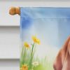 Redbone Coonhound Easter Egg Hunt House Flag Large Porch Sleeve Pole Decorative Outside Yard Banner Artwork Wall Hanging, Polyester, House Size