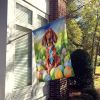 Redbone Coonhound Easter Egg Hunt House Flag Large Porch Sleeve Pole Decorative Outside Yard Banner Artwork Wall Hanging, Polyester, House Size