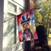 Welsh Terrier Patriotic American House Flag Large Porch Sleeve Pole Decorative Outside Yard Banner Artwork Wall Hanging, Polyester, House Size