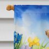 Lakeland Terrier Easter Egg Hunt House Flag Large Porch Sleeve Pole Decorative Outside Yard Banner Artwork Wall Hanging, Polyester, House Size