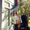 Japanese Chin Easter Egg Hunt House Flag Large Porch Sleeve Pole Decorative Outside Yard Banner Artwork Wall Hanging, Polyester, House Size