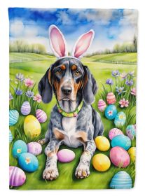 Bluetick Coonhound Easter Egg Hunt House Flag Large Porch Sleeve Pole Decorative Outside Yard Banner Artwork Wall Hanging, Polyester, House Size (Default: Default)