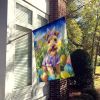 Lakeland Terrier Easter Egg Hunt House Flag Large Porch Sleeve Pole Decorative Outside Yard Banner Artwork Wall Hanging, Polyester, House Size