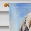 Tibetan Terrier Easter Egg Hunt House Flag Large Porch Sleeve Pole Decorative Outside Yard Banner Artwork Wall Hanging, Polyester, House Size