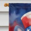 French Bulldog Patriotic American House Flag Large Porch Sleeve Pole Decorative Outside Yard Banner Artwork Wall Hanging, Polyester, House Size