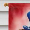 Welsh Terrier Patriotic American House Flag Large Porch Sleeve Pole Decorative Outside Yard Banner Artwork Wall Hanging, Polyester, House Size