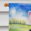 Bluetick Coonhound Easter Egg Hunt House Flag Large Porch Sleeve Pole Decorative Outside Yard Banner Artwork Wall Hanging, Polyester, House Size
