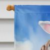 German Wirehaired Pointer Easter Egg Hunt House Flag Large Porch Sleeve Pole Decorative Outside Yard Banner Artwork Wall Hanging, Polyester