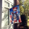 English Cocker Spaniel Patriotic American House Flag Large Porch Sleeve Pole Decorative Outside Yard Banner Artwork Wall Hanging, Polyester