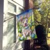 Pit Bull Terrier Easter Egg Hunt House Flag Large Porch Sleeve Pole Decorative Outside Yard Banner Artwork Wall Hanging, Polyester, House Size