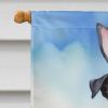 Schnauzer Easter Egg Hunt House Flag Large Porch Sleeve Pole Decorative Outside Yard Banner Artwork Wall Hanging, Polyester, House Size, Multicolor